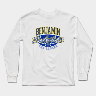 Benjamin Basketball The Legend Custom Player Your Name Long Sleeve T-Shirt